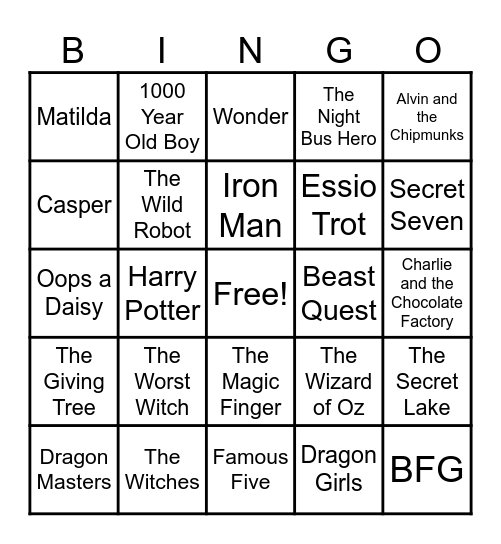 Books Bingo Card