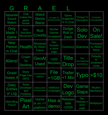 Wheel of Misfortune Bingo Card