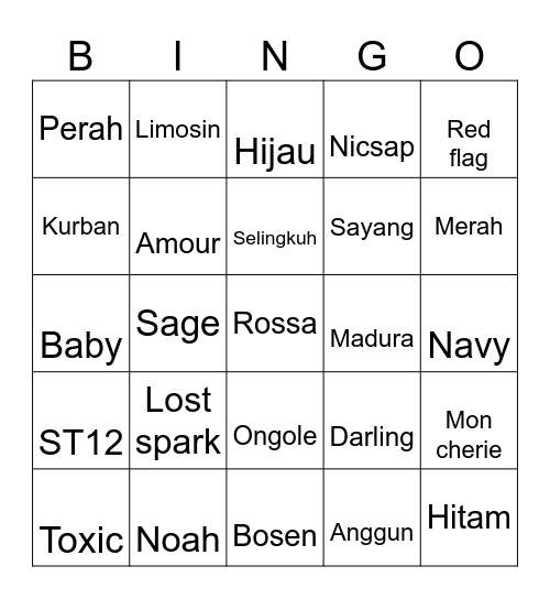 HASAN Bingo Card