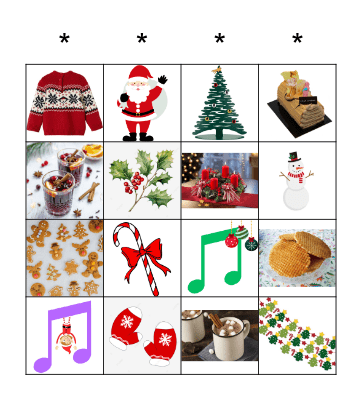 Kerstbingo Card