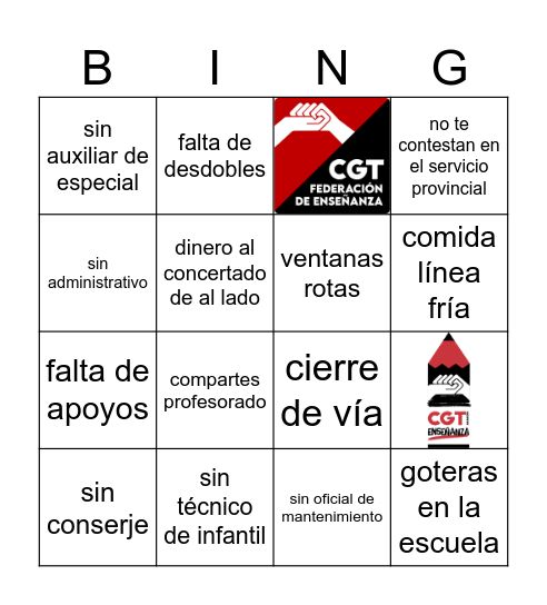 bingo protesta 3D Bingo Card