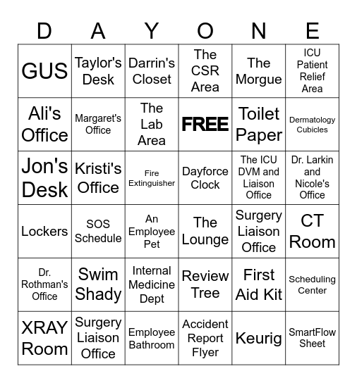 EEVC Day One Training Scavenger Hunt V1 Bingo Card