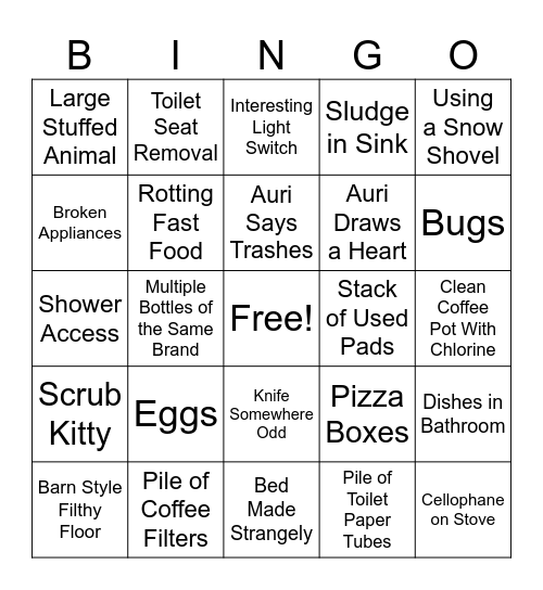 Aurikatariina Bingo Card