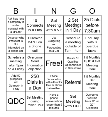 End of the Year Bingo Competition Bingo Card