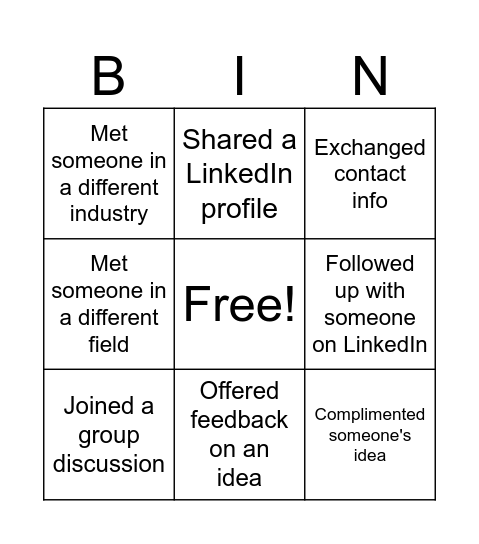 Vertonet Bingo Card