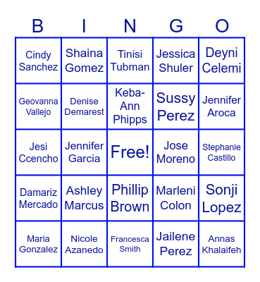 Fun Fact Bingo Card