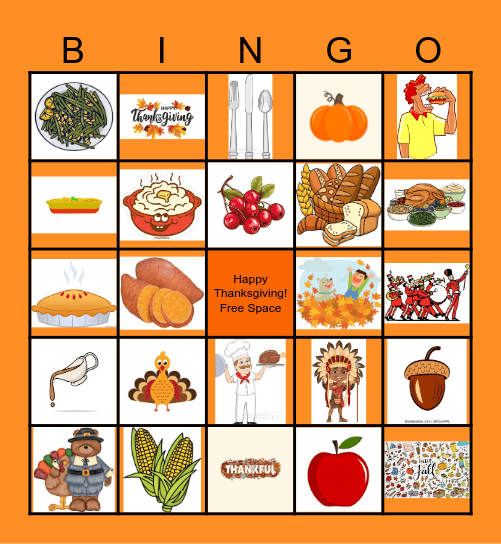 THANKSGIVING BINGO Card