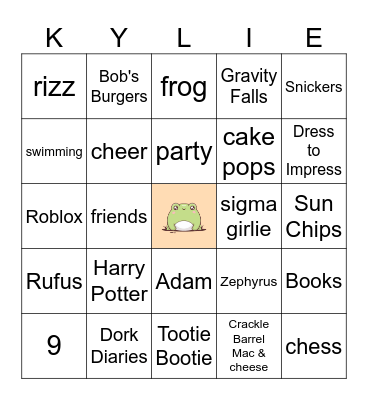 Birthday Bingo Card