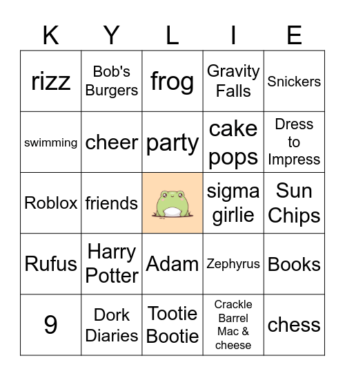 Birthday Bingo Card