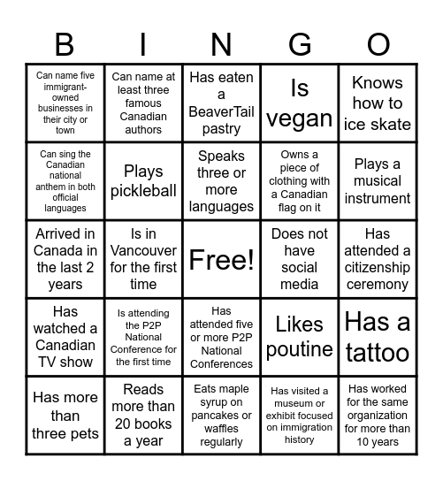 Bingo Card