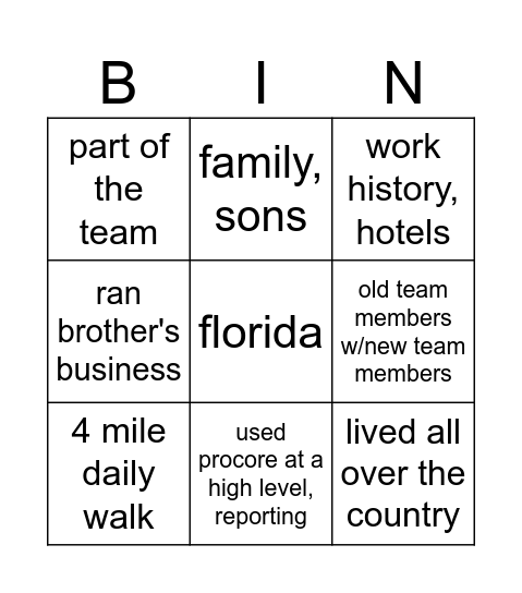 Bingo Card