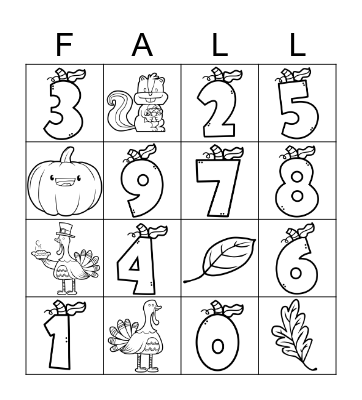 Fall Bingo Card