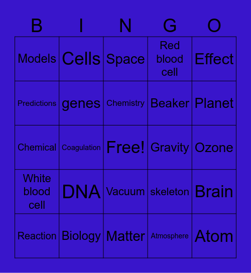 STEM Bingo Card