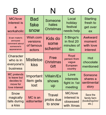 Christmas Bingo Card