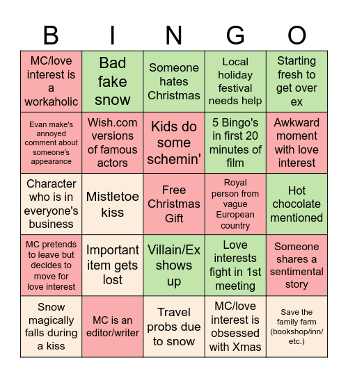 Christmas Bingo Card