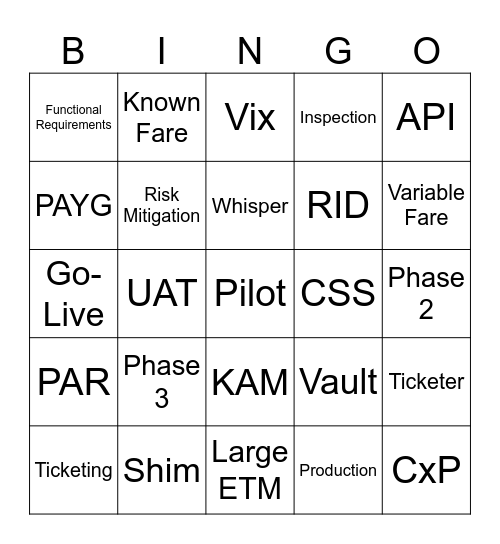 Contactless Bingo Card