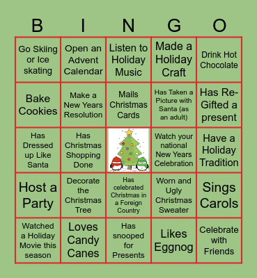 Holiday Bingo! Bingo Card