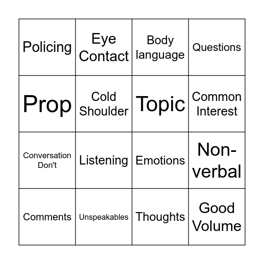 Bingo Card