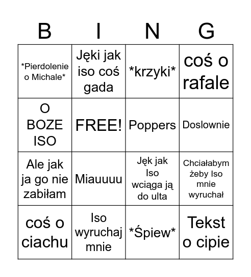 Valorant zuzia bingo Card