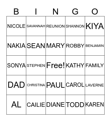 BINGO GAME 2 Bingo Card