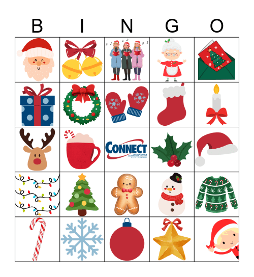 Connect Christmas Bingo Card