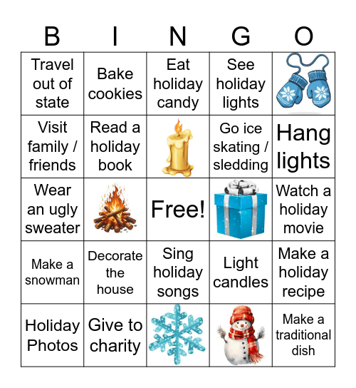 Winter Bingo Card