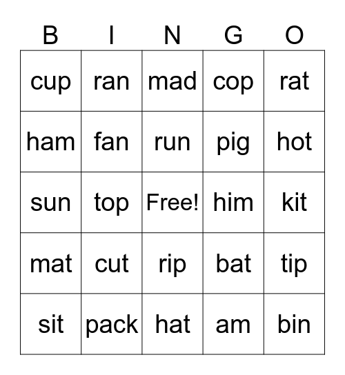 Blending BINGO Card