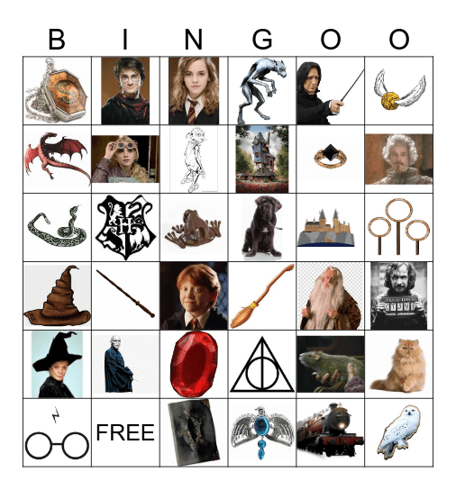 Harry Potter Bingo Card