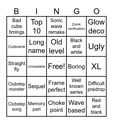 Extreme demon roulette bingo Card