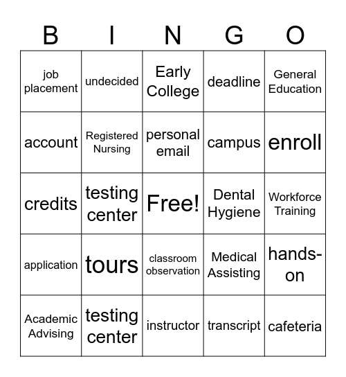 CEI Bingo Card