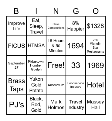 Games Night Social Bingo Card