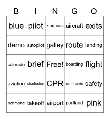 Breeze Bingo Card