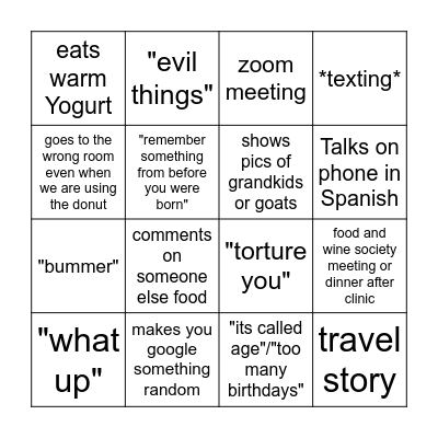 Dr. Batlle Bingo Card