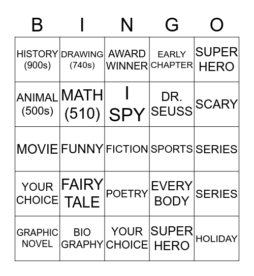 BOOKS FOR BIKES  Bingo Card