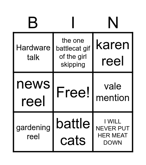 Summers Bingo Card