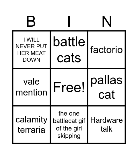 Summers Bingo Card