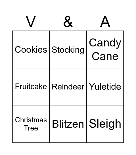 MMM Holiday Bingo Card