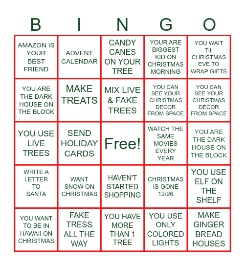 OFFICE CHRISTMAS BINGO Card