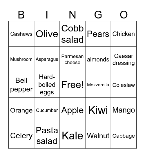 Soups Bingo Card