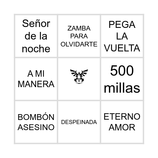 BINGO MUSICAL Bingo Card