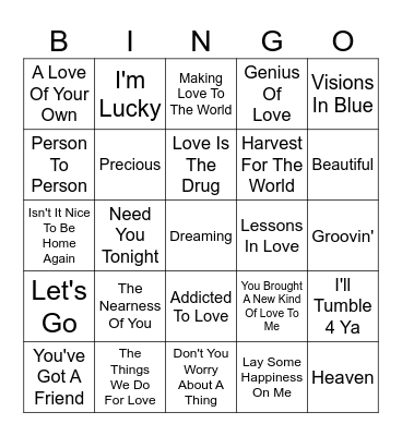 Vinyl Bingo - Giving Thanks Edition Bingo Card