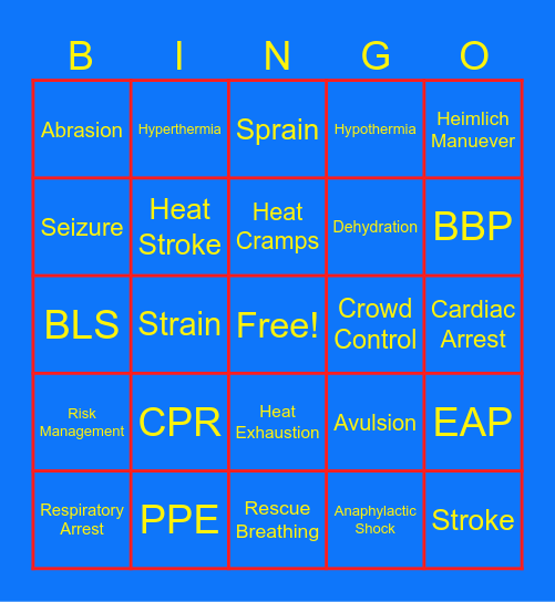 CA BINGO Card