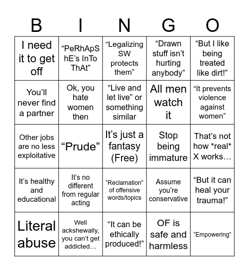 what has the world come to? Bingo Card