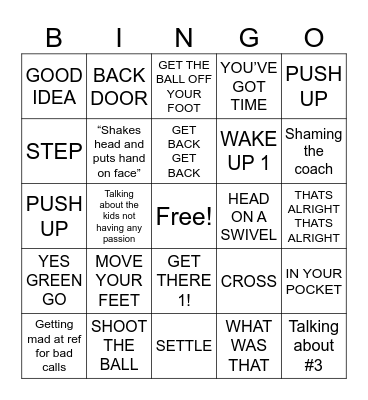 SOCCER DAD BINGO Card