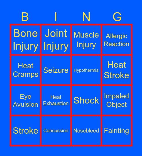 CA BINGO Card