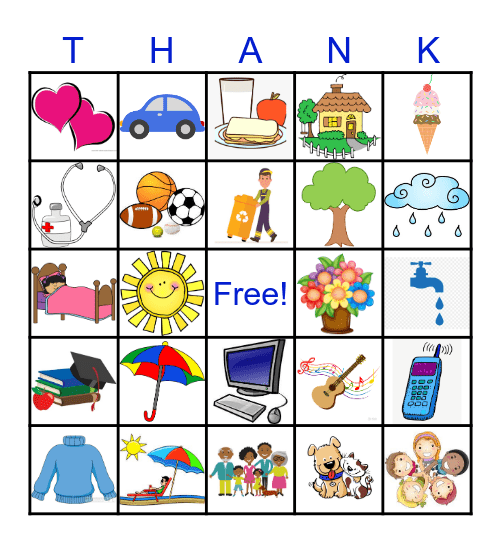 Gratitude BINGO Card