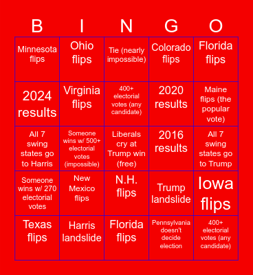 Election Bingo Card