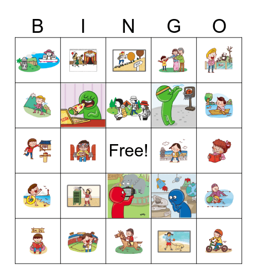 5th - Lesson 12 - I Want To... Bingo Card