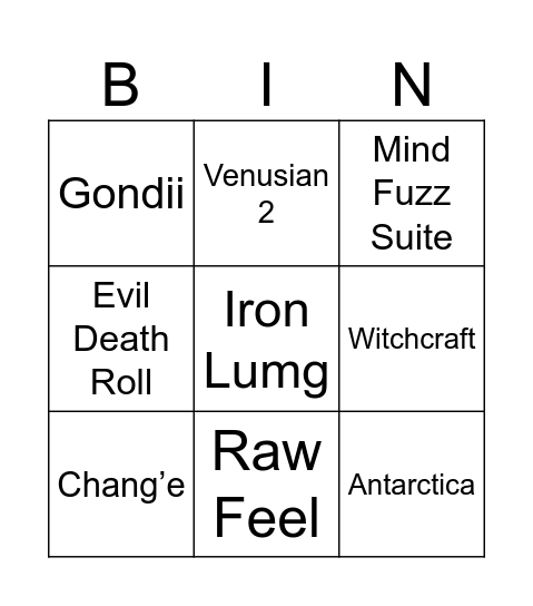 Atlanta Bingo Card