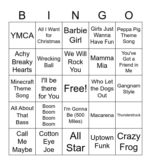 Bingo! Bingo Card